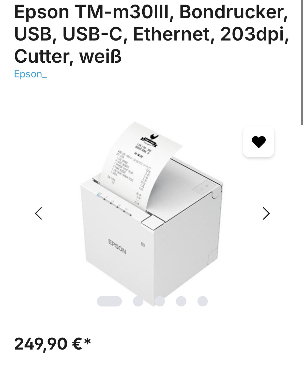 Epson TM-M30111 Drucker (Wifi/Bluetooth )